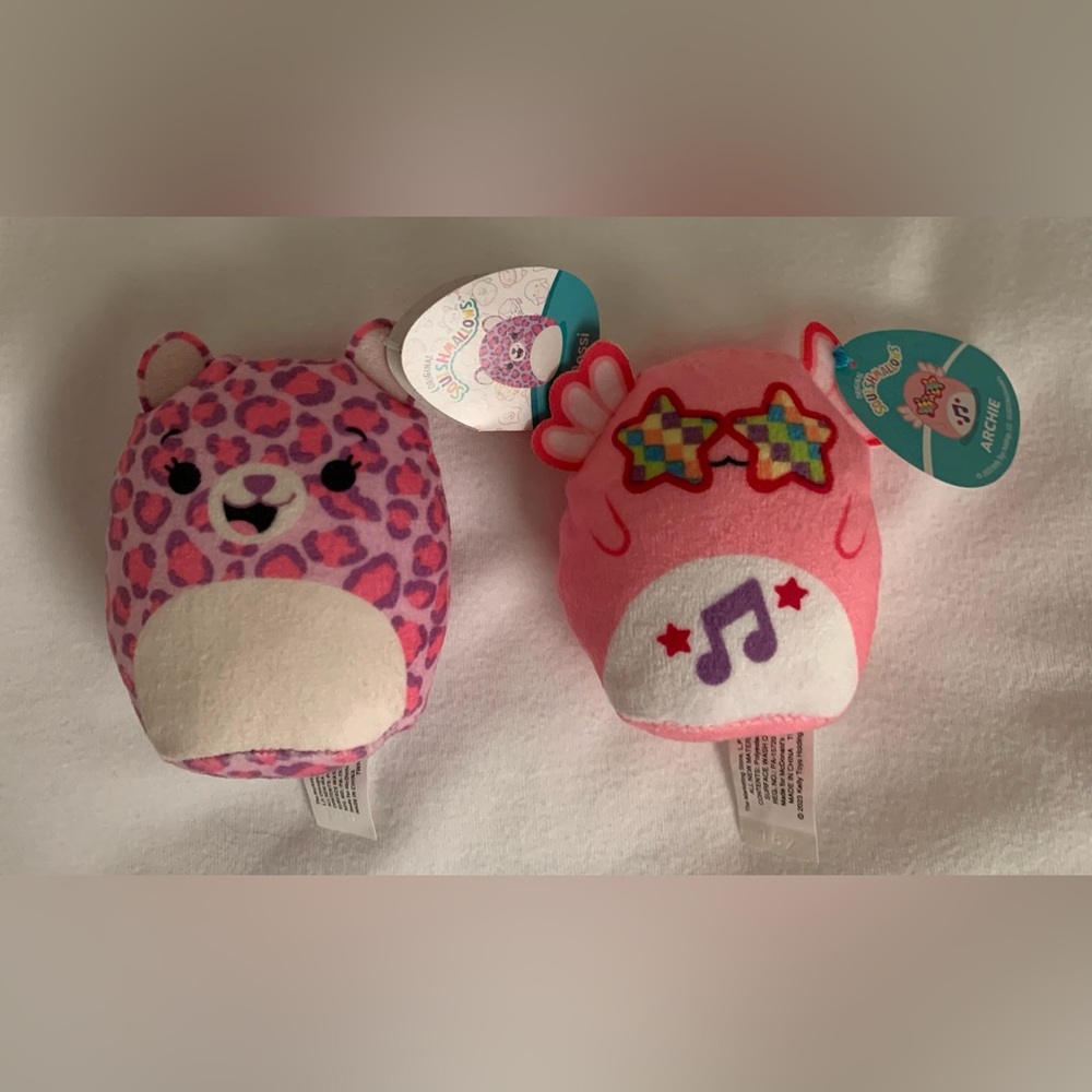Set Of 2 McDonald’s Mini Squishmallows Rossi & Archie